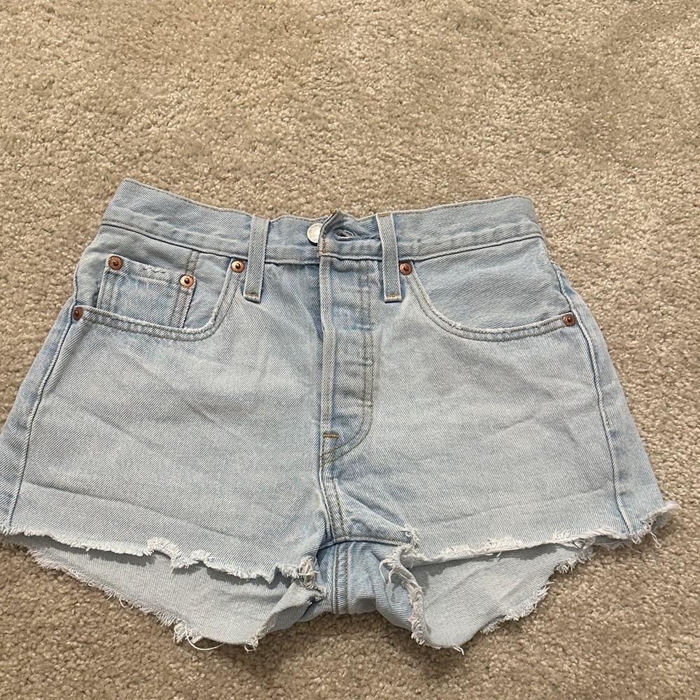 Levi's Light Blue Jean Shorts